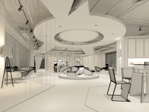 business - commercial - exhibition room - 9523 3D Model