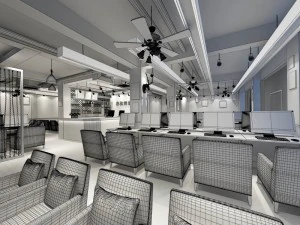 business - internet cafes - internet cafes - 9413 3D Model