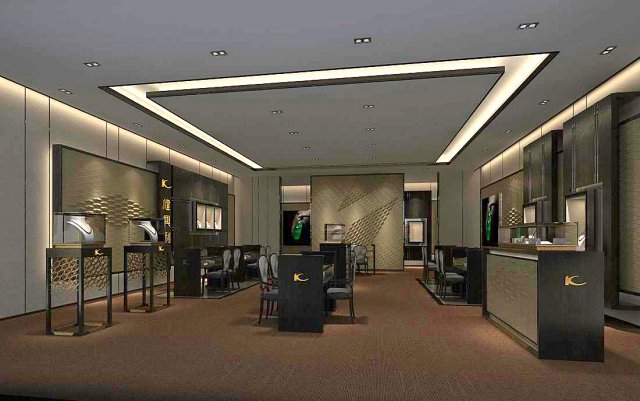 business - jewelry store 01 Model 3D .c4d .max .obj .3ds .fbx .stl .blend 