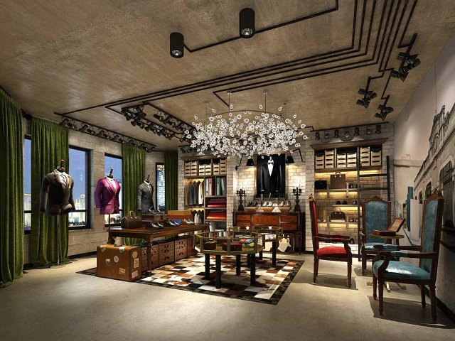 Modebekleidungsgesch&auml;ft 132 3D Modell .c4d .max .obj .3ds .fbx .stl .blend 