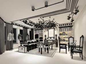 Modebekleidungsgesch&auml;ft 132 3D Modell