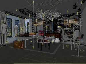 fashion clothes shop 132 3D 모델