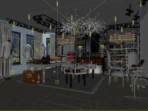 Modebekleidungsgesch&auml;ft 132 3D Modell