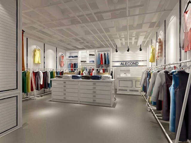 fashion clothing store 180 Modèle 3D .c4d .max .obj .3ds .fbx .stl .blend 