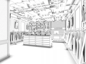 fashion clothing store 180 3D Model