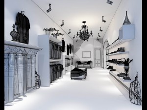 fashion - clothing store 689 3D-Modell