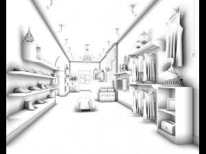 fashion - clothing store 689 3D Model