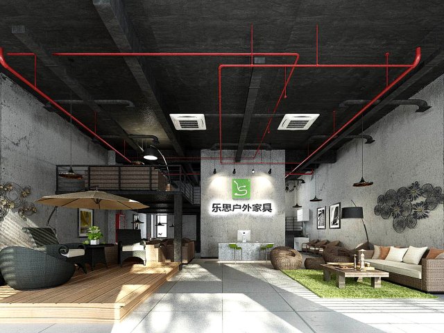fashion - furniture sales hall 294 3D Model .c4d .max .obj .3ds .fbx .stl .blend 