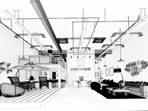 fashion - furniture sales hall 294 3D Model