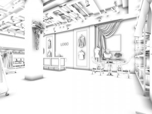 fashion - women clothing store 125 3D Model