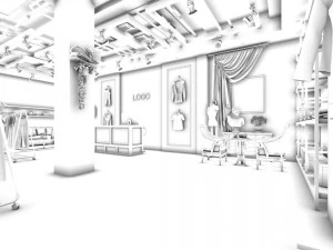fashion - women clothing store 125 3D Model