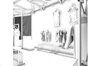 fashion - women clothing store 234 3D Model
