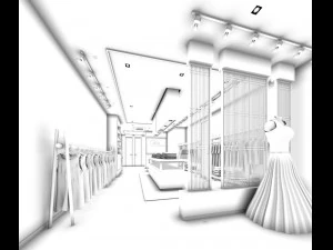 fashion - women clothing store 254 3D Model
