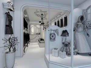 fashion - women clothing store 394 Model 3D