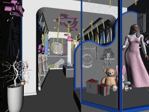 fashion - women clothing store 394 Model 3D