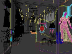 fashion - women clothing store 394 Model 3D