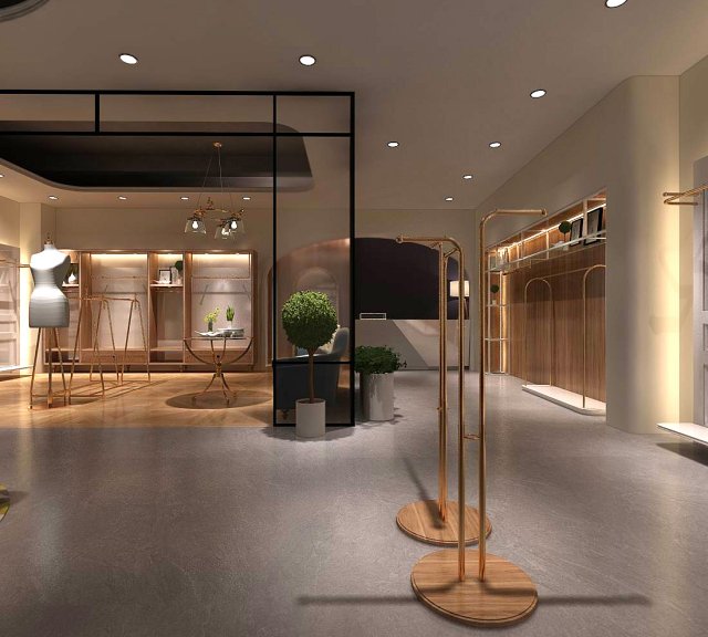 fashion women store 05 3D Model .c4d .max .obj .3ds .fbx .stl .blend 