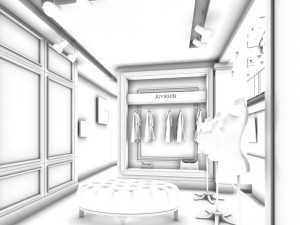fashion women clothing shop 011 3D Model