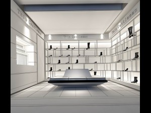 fashion shoes store 110 3D Modell