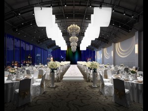 wedding banquet room 3D Model