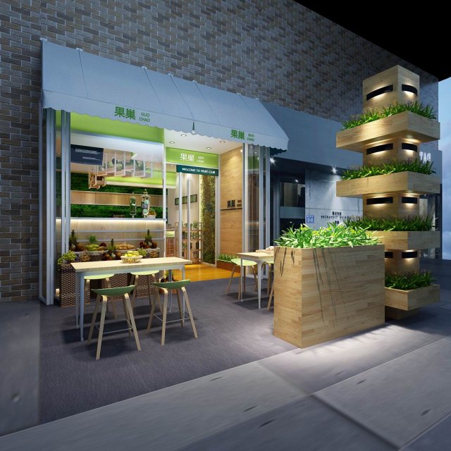 shop - refreshments - coffee shop 01 3D Модель .c4d .max .obj .3ds .fbx .stl .blend 