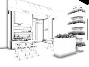 shop - refreshments - coffee shop 02 3D Model