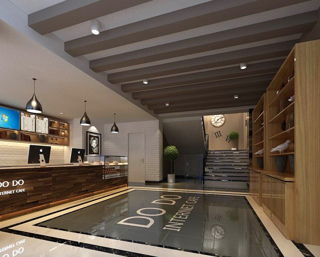 business restaurant - coffee - banquet 06 3D Модель .c4d .max .obj .3ds .fbx .stl .blend 