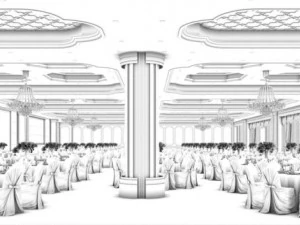 business restaurant - coffee - banquet 07 3D Model