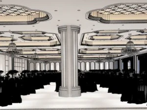 business restaurant - coffee - banquet 07 3D Model