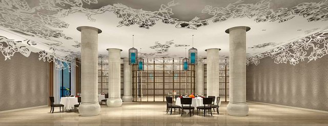 business restaurant - coffee - banquet 08 3D Модель .c4d .max .obj .3ds .fbx .stl .blend 