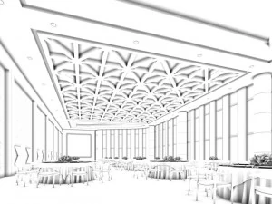 business restaurant - coffee - banquet 11 3D Model