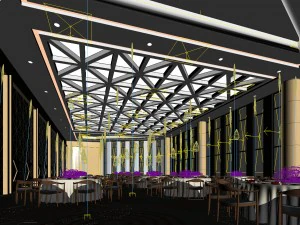 business restaurant - coffee - banquet 11 3D Model