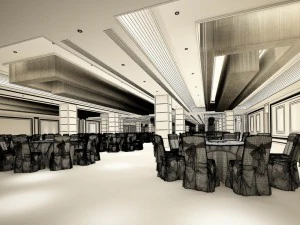 business restaurant - coffee - banquet 12 3D Model