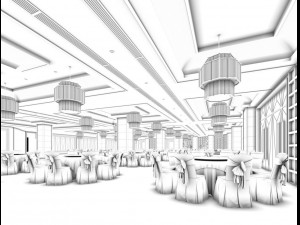 business restaurant - coffee - banquet 12 3D 모델