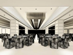 business restaurant - coffee - banquet 12 3D Model