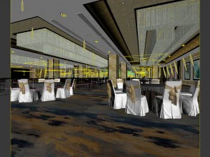 business restaurant - coffee - banquet 12 3D Model