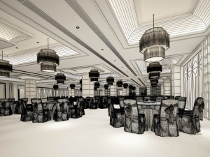business restaurant - coffee - banquet 13 3D मॉडल