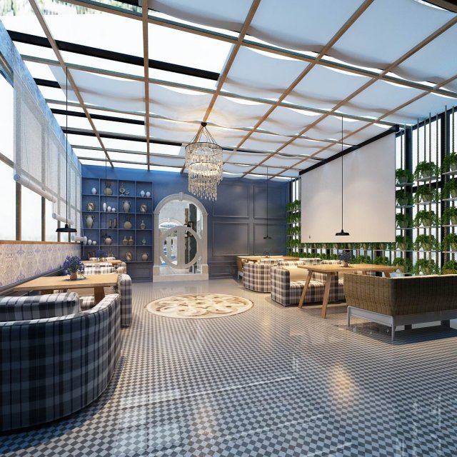 business restaurant - coffee - banquet 17 Model 3D .c4d .max .obj .3ds .fbx .stl .blend 