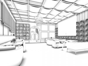 business restaurant - coffee - banquet 17 Model 3D