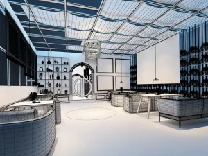 business restaurant - coffee - banquet 17 3D Model