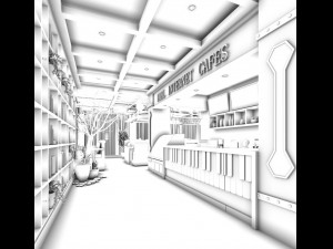 business restaurant - coffee - banquet 19 Modelo 3D