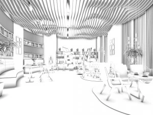 business restaurant - coffee - banquet 20 3D Model