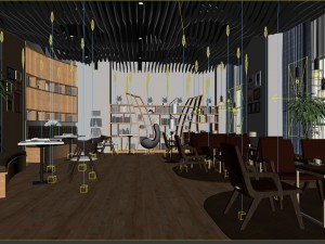business restaurant - coffee - banquet 20 Modelo 3D