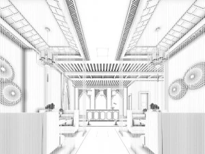 business restaurant - coffee - banquet 21 3D Model