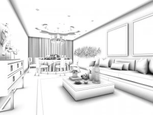 business restaurant - coffee - banquet 24 3D Model
