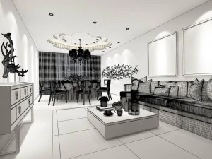 business restaurant - coffee - banquet 24 3D Model