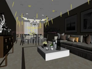 business restaurant - coffee - banquet 24 3D Model