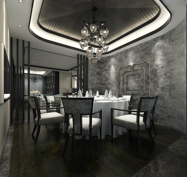 business restaurant - coffee - banquet 25 Modello 3D .c4d .max .obj .3ds .fbx .stl .blend 