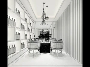 business restaurant - coffee - banquet 25 3D Model