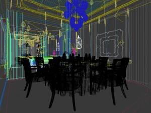 business restaurant - coffee - banquet 25 3D Model